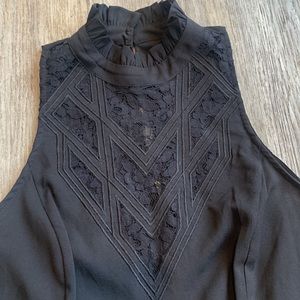 XOXO black lace front tank